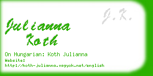 julianna koth business card